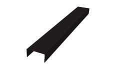 Крышка забора для горизонтального монтажа штакетника Grand Line 0,45 PE-Double RAL 9005 черный (2м)