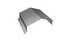 Парапетная крышка угольная 150мм Grand Line 0,45 PE с пленкой RAL 9006 бело-алюминиевый (2м)