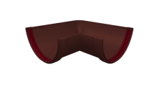 Угол желоба 90 град. универ.Классика 120 ПВХ Grand Line шоколадный (RAL 8017)