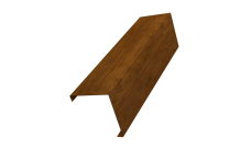 Декоративная накладка на столб универсальная угловая 62х55 для забора жалюзи 0,45 Print Elite Golden Wood TwinColor (2,5м)