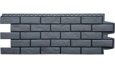 Фасадная панель Grand Line Состаренный кирпич Design графит со швом RAL 9005