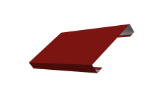 Ламель лицевая 125 забора жалюзи Texas Grand Line 0,45 PE RAL 3011 коричнево-красный