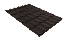 Металлочерепица Классик ("Classic") v01 0,5 Satin Matt TX RR 32 темно-коричневый