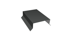Парапетная крышка прямая 100мм 0,5 Rooftop Бархат RAL 7016 антрацитово-серый (2,5м)