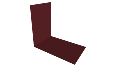 Планка снегозадержания усиливающая 0,5 Satin с пленкой RAL 3005 красное вино (2м)