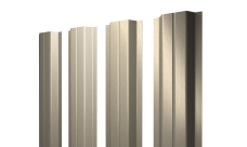 Штакетник П-образный A с прямым резом Grand Line 0,45 Print Elite Milky Wood TwinColor