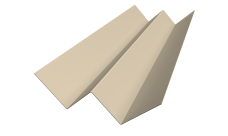 Угол внутренний фибросайдинга Slim Grand Line 0,5 Satin с пленкой RAL 1015 светлая слоновая кость (3м)