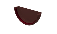 Заглушка желоба Классика 120 ПВХ Grand Line шоколадная (RAL 8017)