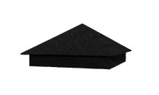 Колпак на столб 390х390мм 0,45 Базальт Черный кофе