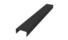 Крышка забора для горизонтального монтажа штакетника 0,45 PE-Double RAL 7016 антрацитово-серый (2,5м)