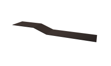 Планка крепежная фальц Grand Line 0,45 Drap ST RR 32 темно-коричневый (3м)