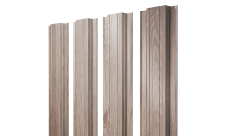 Штакетник Прямоугольный с прямым резом Grand Line 0,45 Print Elite White Wood TwinColor