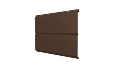 Софит ЭкоБрус new Grand Line c перфорацией 0,5 Satin с пленкой RAL 8017 шоколад