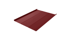 Фальц двойной стоячий Line Grand Line 0,5 Satin с пленкой на замках RAL 3011 коричнево-красный