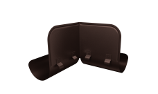 Ограничитель перелива угловой Grand Line PU матовый 125/90 RAL 8017