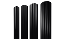 Штакетник Twin фигурный 0,45 Drap RAL 9005 черный