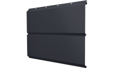 Софит металлический ЭкоБрус new Grand Line без перфорации 0,45 PE с пленкой RAL 7024 мокрый асфальт