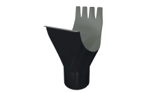 Воронка GL PE Matt 125/90 мм RAL 9005 черный