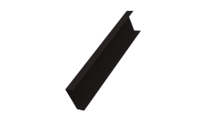 Декоративная накладка на столб универсальная 80х80 для забора жалюзи 0,45 PE-Double RAL 9005 черный (2м)