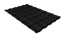 Металлочерепица "Кредо" ("Kredo") v01  0,5 PurPro Matt 275 RAL 9005 черный