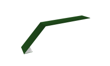 Планка карнизная для мягкой кровли 100х60 Grand Line 0,45 PE с пленкой RAL 6002 лиственно-зеленый (2м)