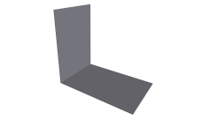 Планка снегозадержания усиливающая 0,5 Satin с пленкой RAL 7004 сигнальный серый (2м)