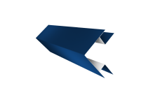 Планка угла внешнего сложного Блок-Хаус new Grand Line 0,5 Satin с пленкой RAL 5005 сигнальный синий (2м)