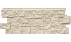 Фасадная панель Grand Line Дикий камень Classic молочный