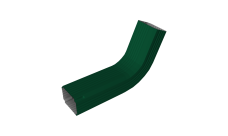 Колено трубы гофрированное Vortex Lite Matt 76х102мм RAL 6005 зеленый мох