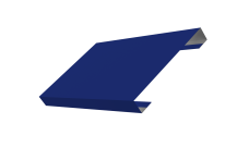 Ламель лицевая стартовая/финишная забора жалюзи Texas 80мм для калиток и ворот (с заполнением ламелями 150) 0,45 PE RAL 5002 ультрамариново-синий