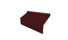 Ламель забора жалюзи Milan/Milan new стартовая/финишная для калиток и ворот Grand Line 0,45 PE RAL 3005 красное вино