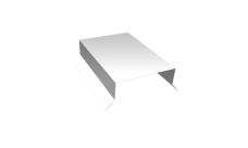 Парапетная крышка прямая 100мм 0,5 Satin с пленкой RAL 9003 сигнальный белый (2м)