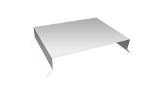 Парапетная крышка прямая 250мм Grand Line 0,45 Drap с пленкой RAL 9003 сигнальный белый (3м)