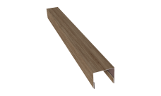 Планка П-образная заборная 24 0,45 Print Elite White Wood TwinColor (3м)