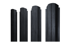 Штакетник П-образный A фигурный Grand Line 0,45 Принт Премиум Серое дерево TwinColor