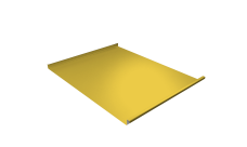 Фальц двойной стоячий Grand Line 0,45 PE с пленкой на замках RAL 1018 цинково-желтый