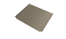 Кликфальц Double Pro Gofr Grand Line 0,5 Satin с пленкой на замках RAL 1015 светлая слоновая кость