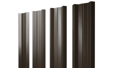 Штакетник М-образный A с прямым резом 0,45 PE RR 32 темно-коричневый