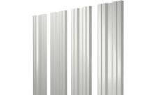 Штакетник Twin с прямым резом 0,45 PE lite RAL 9003 сигнальный белый