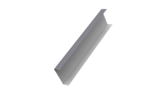 Декоративная накладка на столб универсальная 60х60 для забора жалюзи Grand Line 0,45 Drap TX RAL 7004 сигнальный серый (3м)