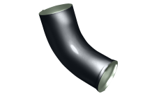 Колено стока Grand Line ПЭ 100мм RAL 7024 мокрый асфальт