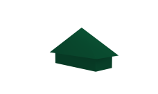 Колпак на полустолб для С21 0,5 Satin Matt TX с пленкой RAL 6005 зеленый мох