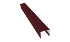 Планка П-образная заборная 24 0,45 Drap TR RAL 3005 красное вино (2,5м)