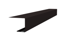 Планка завершающая фальц 0,45 Drap TX RAL 9005 черный (2м)