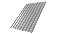 Профнастил С20A 0,5 Satin RAL 9006 бело-алюминиевый