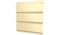 Софит металлический Классик v01 Grand Line центральная перфорация 0,45 PE с пленкой RAL 1015 светлая слоновая кость