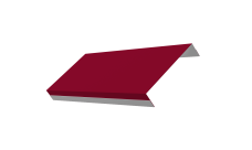 Ламель обратная 125 забора жалюзи Texas 0,45 PE RAL 3003 рубиново-красный