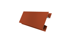 Планка H-образная Экобрус Grand Line 0,45 Drap ТХ RAL 8004 терракота (2м)