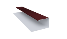 Планка П-образная Блок-Хаус new Grand Line 0,45 Drap TX RAL 3005 красное вино (2м)