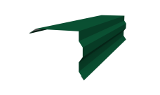 Планка торцевая фигурная 100х85 Grand Line 0,5 Satin с пленкой RAL 6005 зеленый мох (2м)